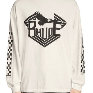 Rhude Men's White Eagle Rhanger L/S T-Shirt